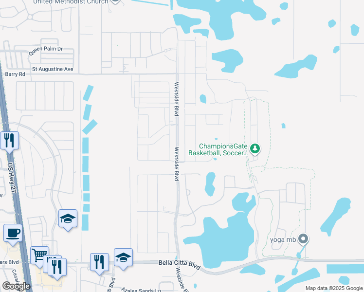 map of restaurants, bars, coffee shops, grocery stores, and more near in 