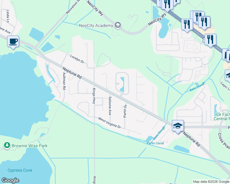 map of restaurants, bars, coffee shops, grocery stores, and more near 1788 Florida Trail in Kissimmee