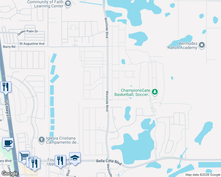 map of restaurants, bars, coffee shops, grocery stores, and more near in 