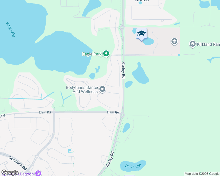 map of restaurants, bars, coffee shops, grocery stores, and more near 9003 Curley Road in Zephyrhills