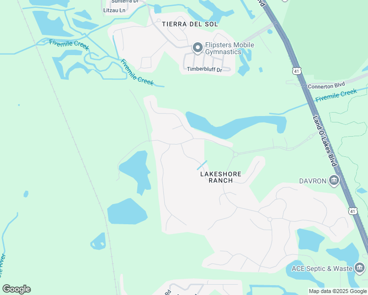 map of restaurants, bars, coffee shops, grocery stores, and more near 19117 Sunset Bay Drive in Land O' Lakes