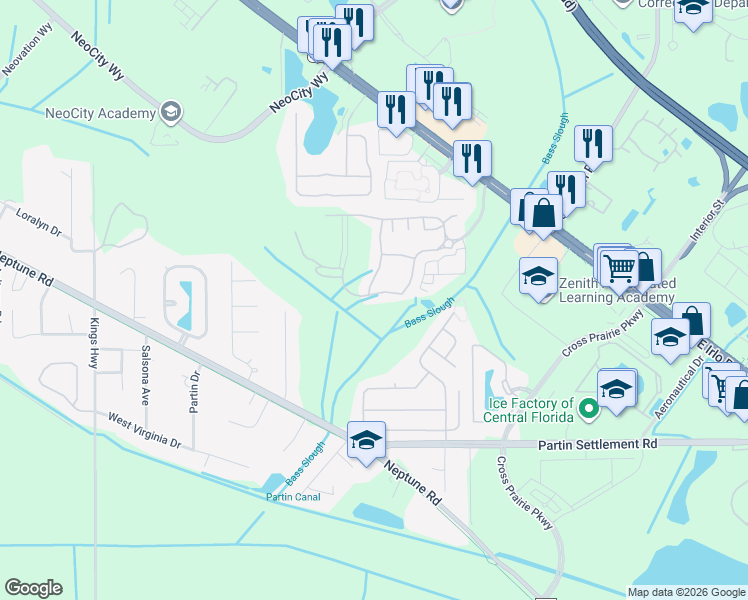 map of restaurants, bars, coffee shops, grocery stores, and more near 1980 Heritage key Boulevard in Kissimmee
