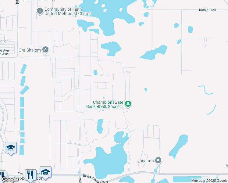 map of restaurants, bars, coffee shops, grocery stores, and more near 771 Pebble Beach Drive in Four Corners