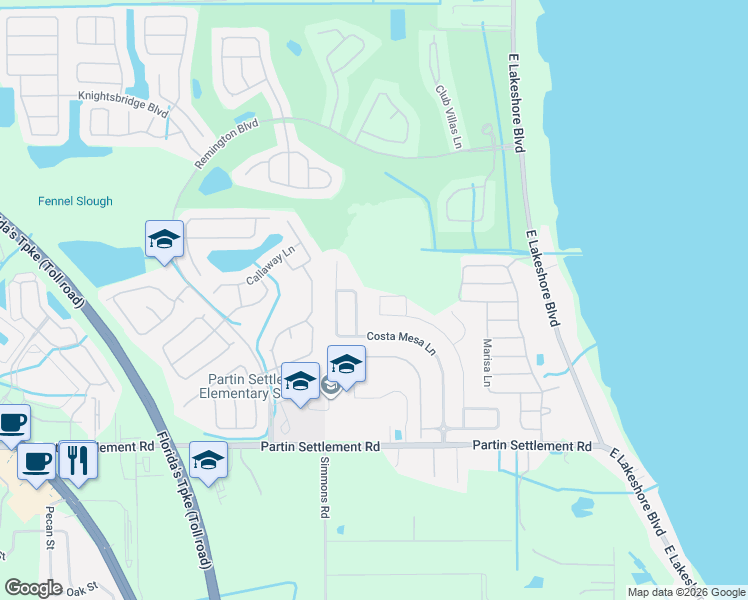 map of restaurants, bars, coffee shops, grocery stores, and more near 911 La Terraza Lane in Kissimmee