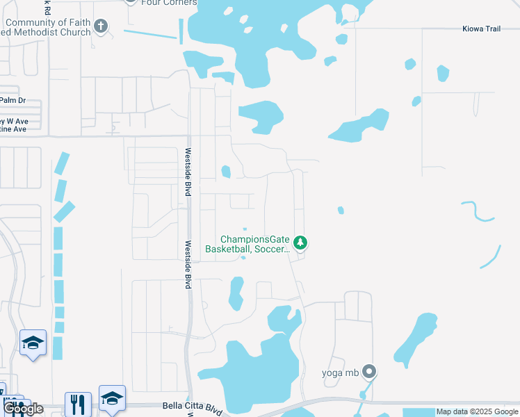 map of restaurants, bars, coffee shops, grocery stores, and more near 771 Pebble Beach Drive in Four Corners
