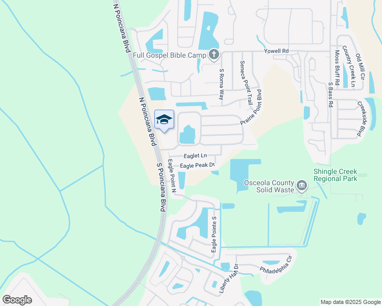 map of restaurants, bars, coffee shops, grocery stores, and more near 4609 Eaglet Lane in Kissimmee