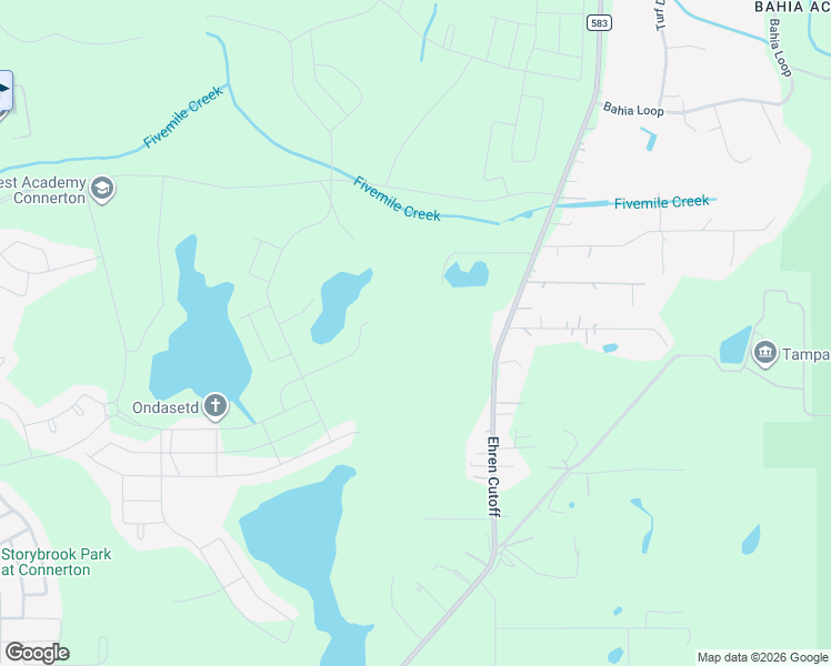map of restaurants, bars, coffee shops, grocery stores, and more near 8989 Ehren Cutoff in Pasco County