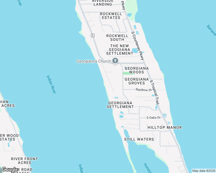 map of restaurants, bars, coffee shops, grocery stores, and more near 4085 Old Settlement Road in Merritt Island