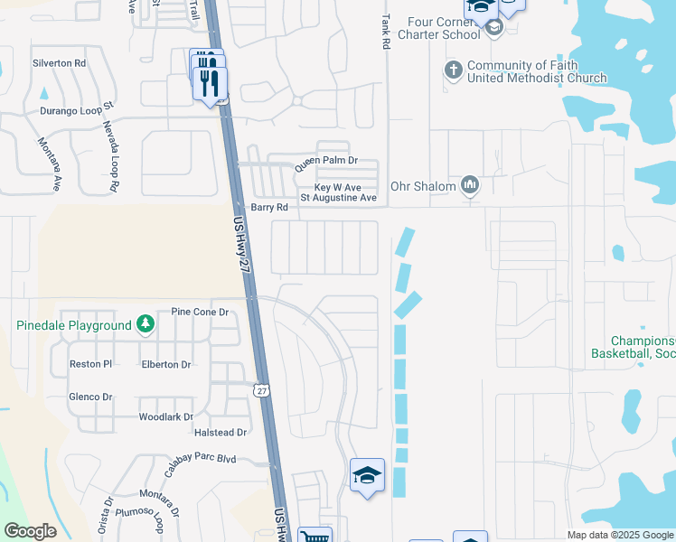 map of restaurants, bars, coffee shops, grocery stores, and more near 251 Hypolita Avenue in Davenport