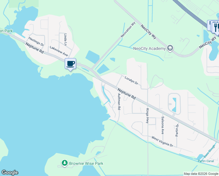 map of restaurants, bars, coffee shops, grocery stores, and more near 700 Shore Drive in Kissimmee