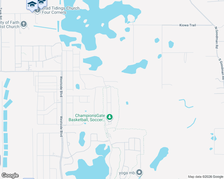 map of restaurants, bars, coffee shops, grocery stores, and more near 567 Ocean Course Avenue in Kissimmee