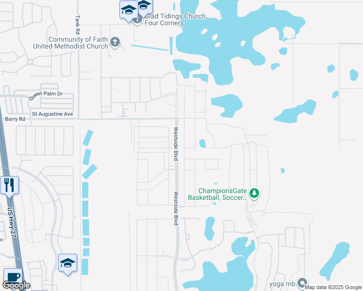map of restaurants, bars, coffee shops, grocery stores, and more near 428 Ocean Course Avenue in Four Corners