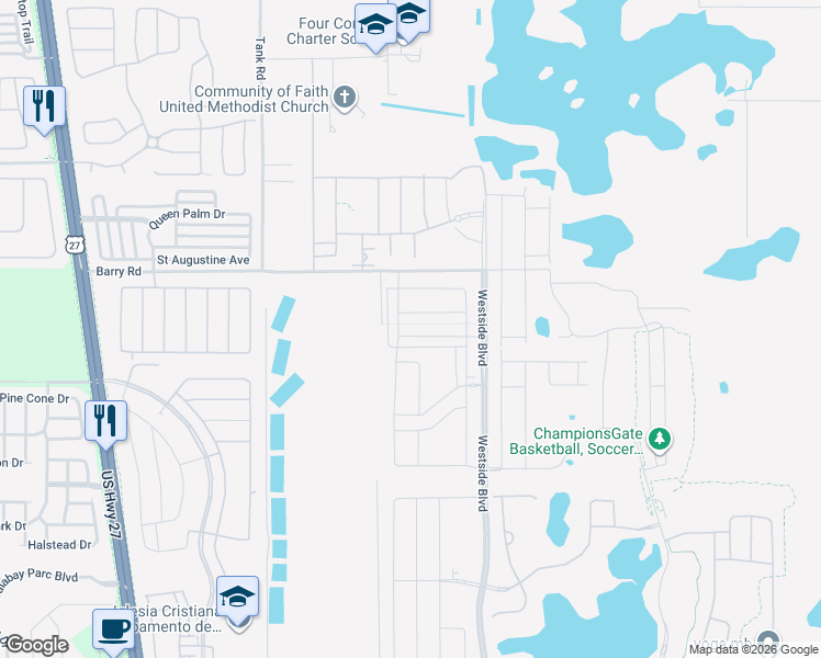 map of restaurants, bars, coffee shops, grocery stores, and more near 9125 Norley Court in Davenport