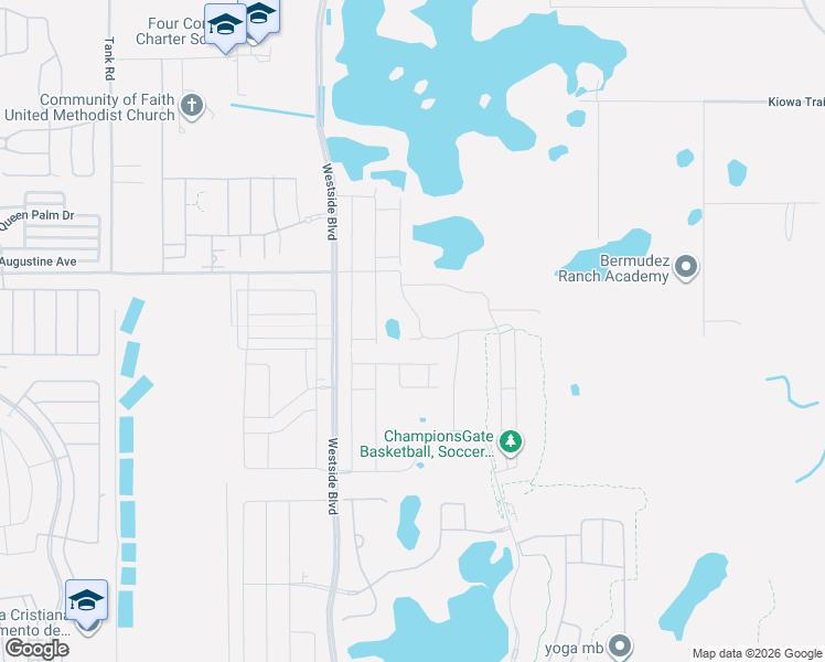 map of restaurants, bars, coffee shops, grocery stores, and more near 333 Ocean Course Avenue in Kissimmee