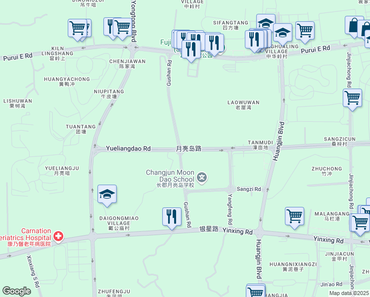 map of restaurants, bars, coffee shops, grocery stores, and more near in Changsha