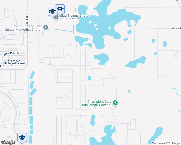 map of restaurants, bars, coffee shops, grocery stores, and more near 278 Ocean Course Avenue in Kissimmee