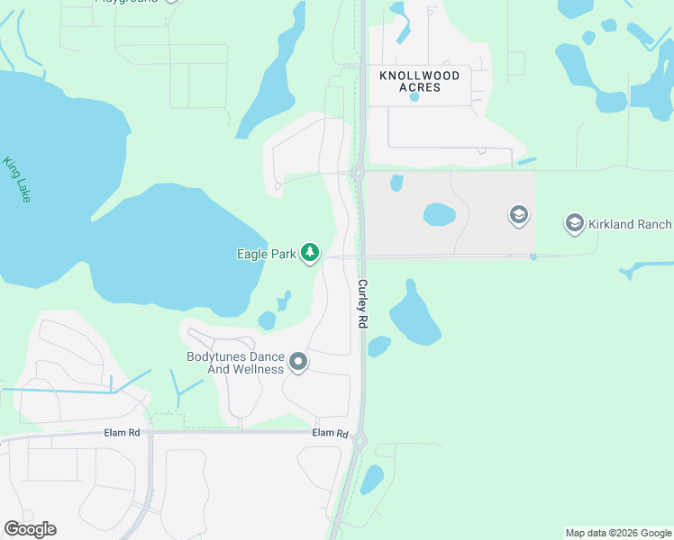 map of restaurants, bars, coffee shops, grocery stores, and more near 8895 County Road 577 in Wesley Chapel