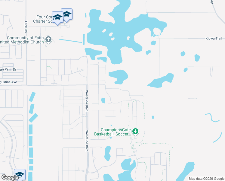 map of restaurants, bars, coffee shops, grocery stores, and more near 333 Ocean Course Avenue in Kissimmee