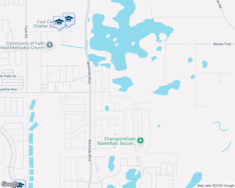 map of restaurants, bars, coffee shops, grocery stores, and more near 8973 Cabot Cliffs Drive in Four Corners