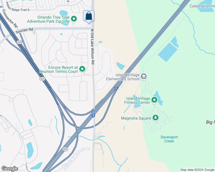 map of restaurants, bars, coffee shops, grocery stores, and more near 7457 Marker Avenue in Kissimmee