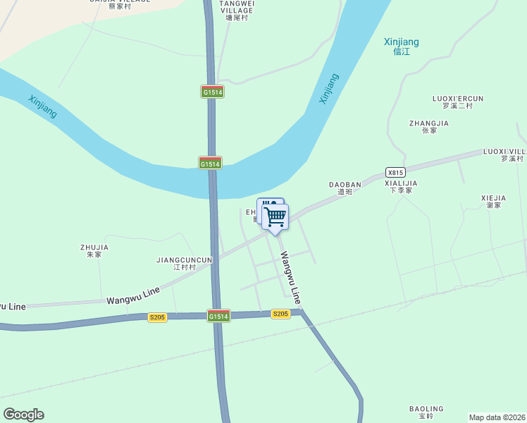 map of restaurants, bars, coffee shops, grocery stores, and more near in Shangrao