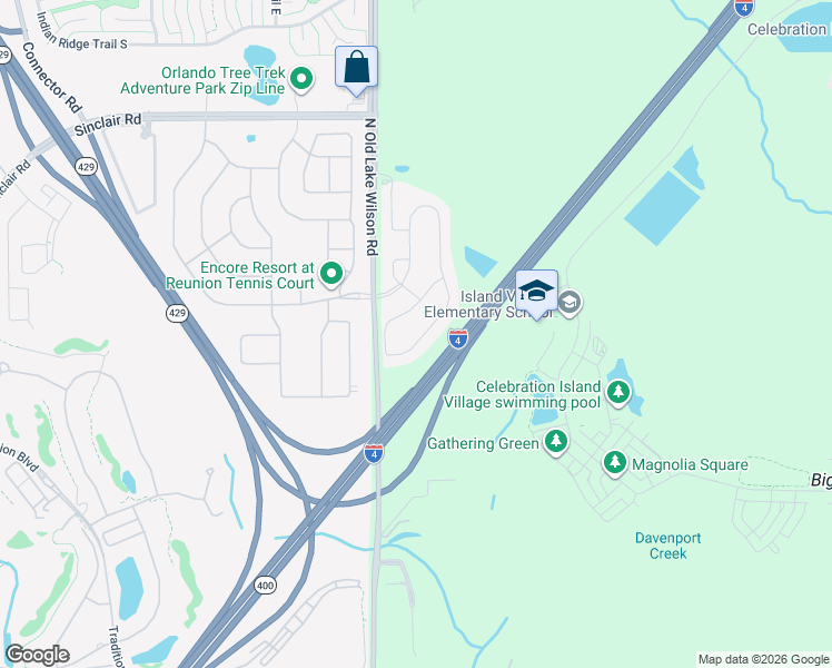 map of restaurants, bars, coffee shops, grocery stores, and more near 7448 Marker Avenue in Kissimmee