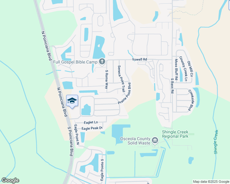 map of restaurants, bars, coffee shops, grocery stores, and more near 4514 Oakbrook Court in Kissimmee