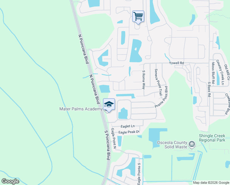 map of restaurants, bars, coffee shops, grocery stores, and more near 158 Hideaway Beach Lane in Kissimmee