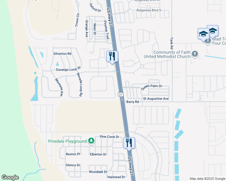 map of restaurants, bars, coffee shops, grocery stores, and more near 1113 Casterton Circle in Davenport