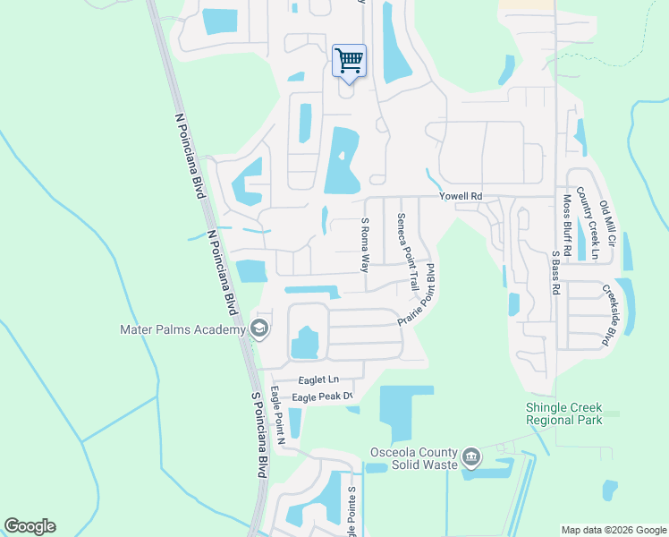 map of restaurants, bars, coffee shops, grocery stores, and more near 201 Hideaway Beach Lane in Kissimmee