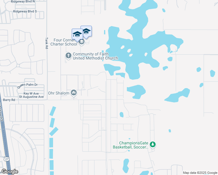 map of restaurants, bars, coffee shops, grocery stores, and more near Unnamed Road in Kissimmee