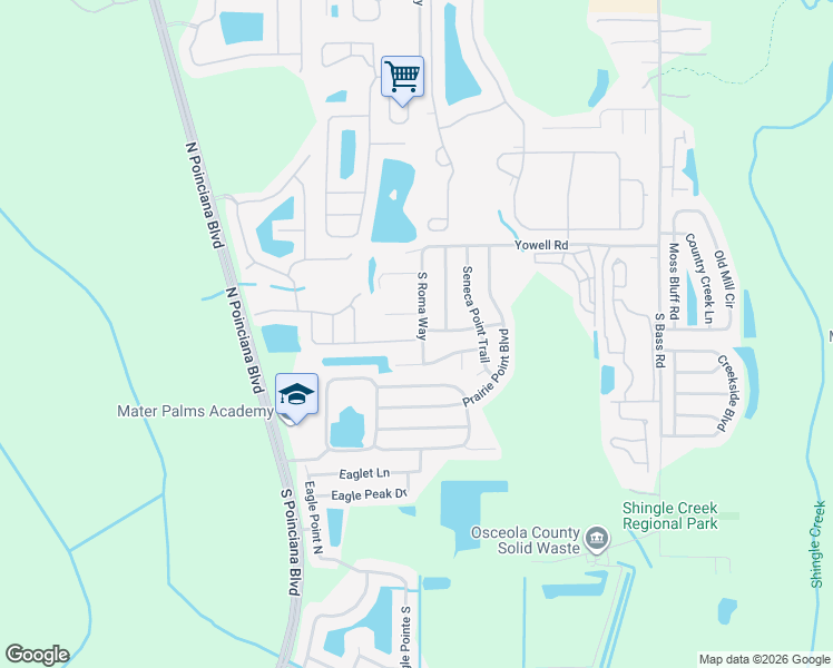 map of restaurants, bars, coffee shops, grocery stores, and more near 217 Hideaway Beach Lane in Kissimmee