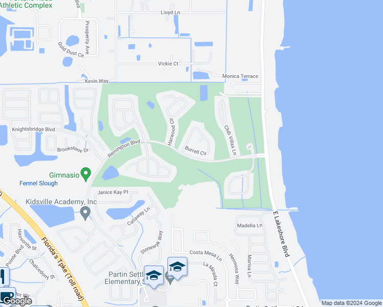 map of restaurants, bars, coffee shops, grocery stores, and more near 158 Burrell Circle in Kissimmee