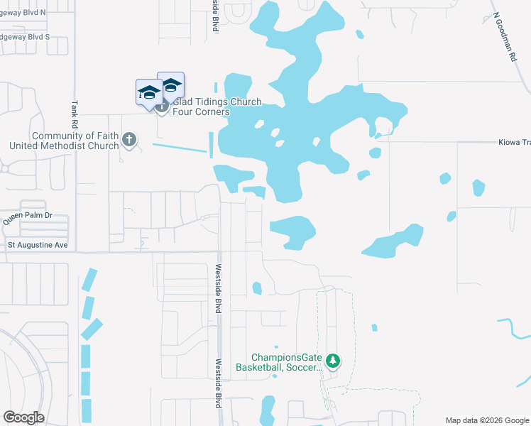 map of restaurants, bars, coffee shops, grocery stores, and more near Unnamed Road in Kissimmee