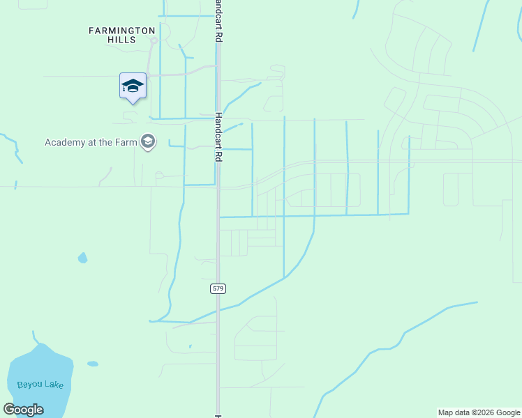 map of restaurants, bars, coffee shops, grocery stores, and more near 9205 Handcart Road in Wesley Chapel