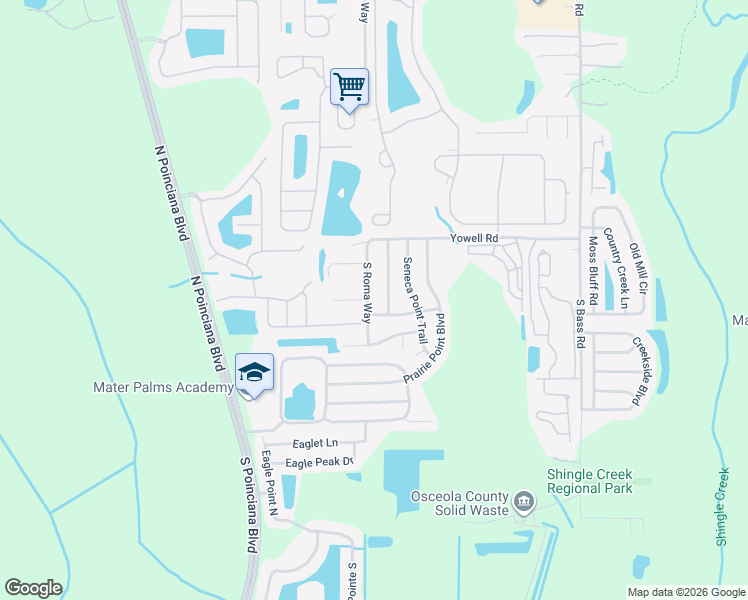 map of restaurants, bars, coffee shops, grocery stores, and more near 217 Hideaway Beach Lane in Kissimmee