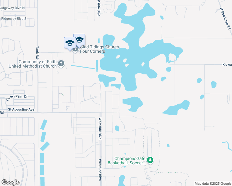 map of restaurants, bars, coffee shops, grocery stores, and more near Unnamed Road in Kissimmee