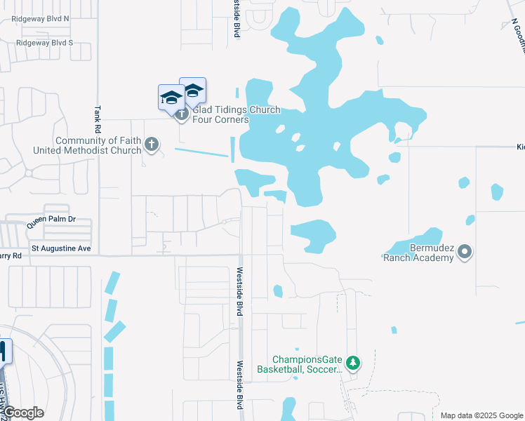 map of restaurants, bars, coffee shops, grocery stores, and more near Unnamed Road in Kissimmee