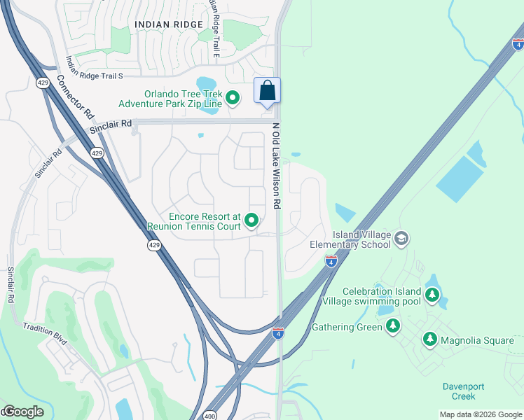 map of restaurants, bars, coffee shops, grocery stores, and more near 201 Lasso Drive in Kissimmee