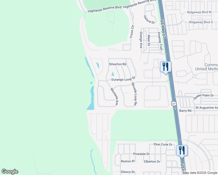 map of restaurants, bars, coffee shops, grocery stores, and more near 51 Montana Avenue in Davenport