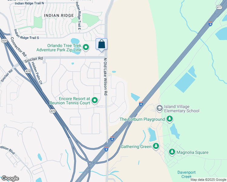 map of restaurants, bars, coffee shops, grocery stores, and more near 230 Minton Loop in Kissimmee