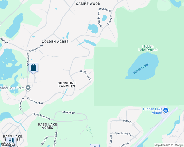 map of restaurants, bars, coffee shops, grocery stores, and more near 9918 Golden Loop in New Port Richey