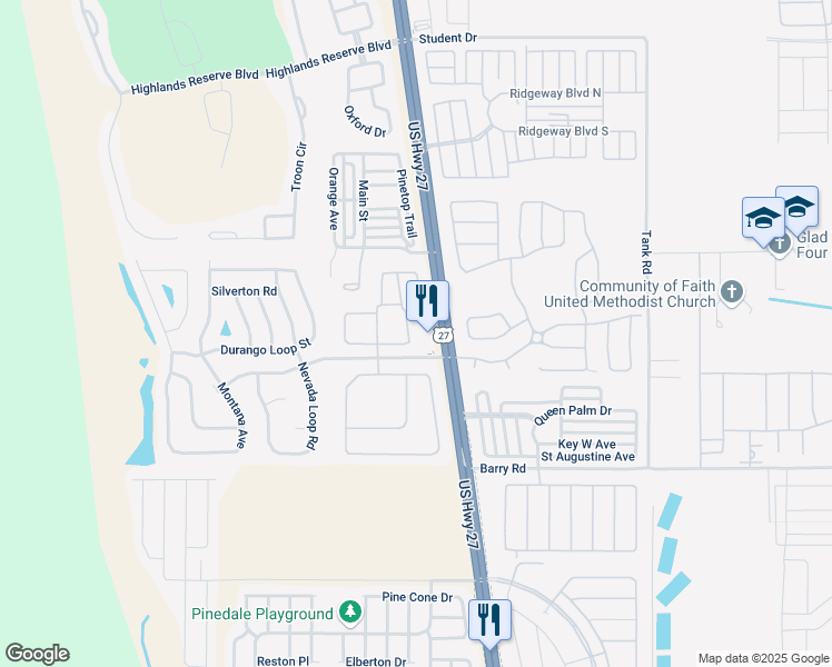 map of restaurants, bars, coffee shops, grocery stores, and more near 459 Buckingham Circle in Davenport