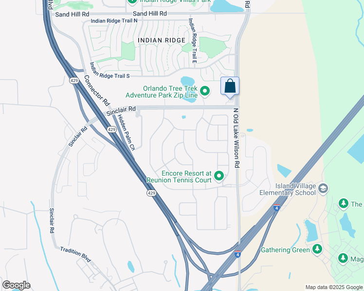 map of restaurants, bars, coffee shops, grocery stores, and more near 7739 Graben Street in Kissimmee