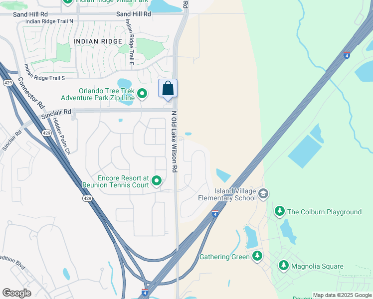 map of restaurants, bars, coffee shops, grocery stores, and more near 331 Pendant Court in Kissimmee