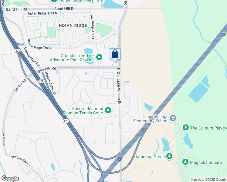 map of restaurants, bars, coffee shops, grocery stores, and more near 311 Lasso Drive in Kissimmee