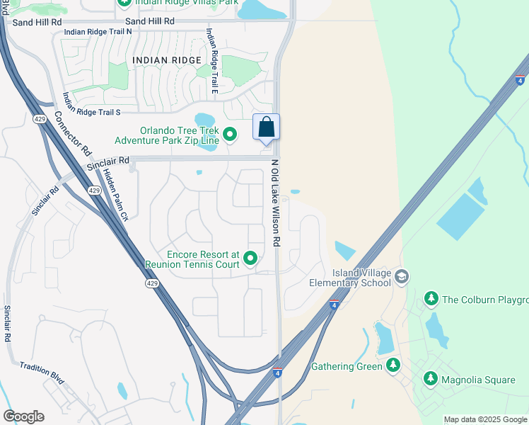 map of restaurants, bars, coffee shops, grocery stores, and more near 311 Lasso Drive in Kissimmee