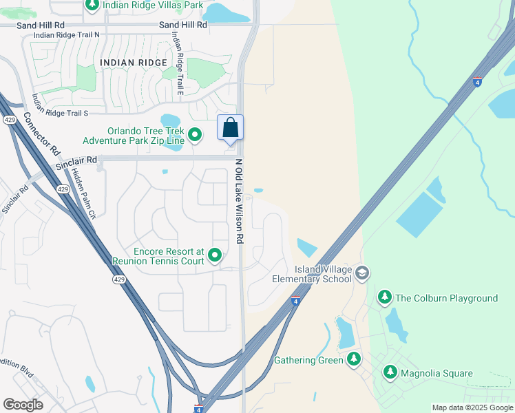 map of restaurants, bars, coffee shops, grocery stores, and more near 331 Pendant Court in Kissimmee