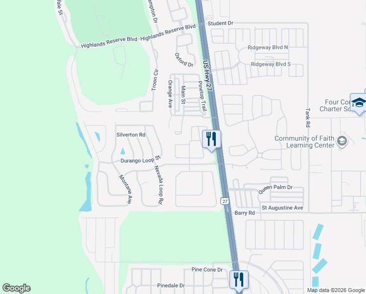 map of restaurants, bars, coffee shops, grocery stores, and more near 215 Buckingham Circle in Davenport