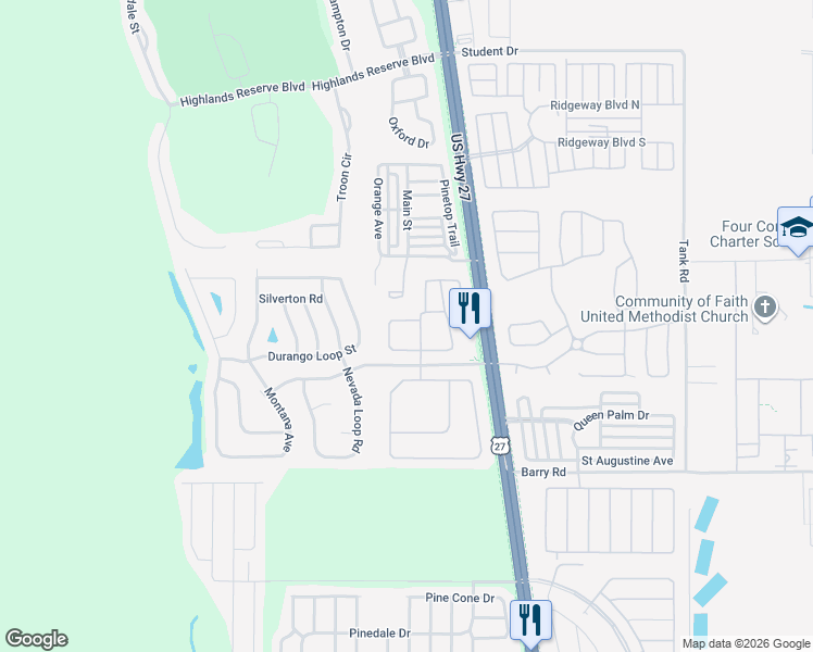 map of restaurants, bars, coffee shops, grocery stores, and more near 215 Buckingham Circle in Davenport